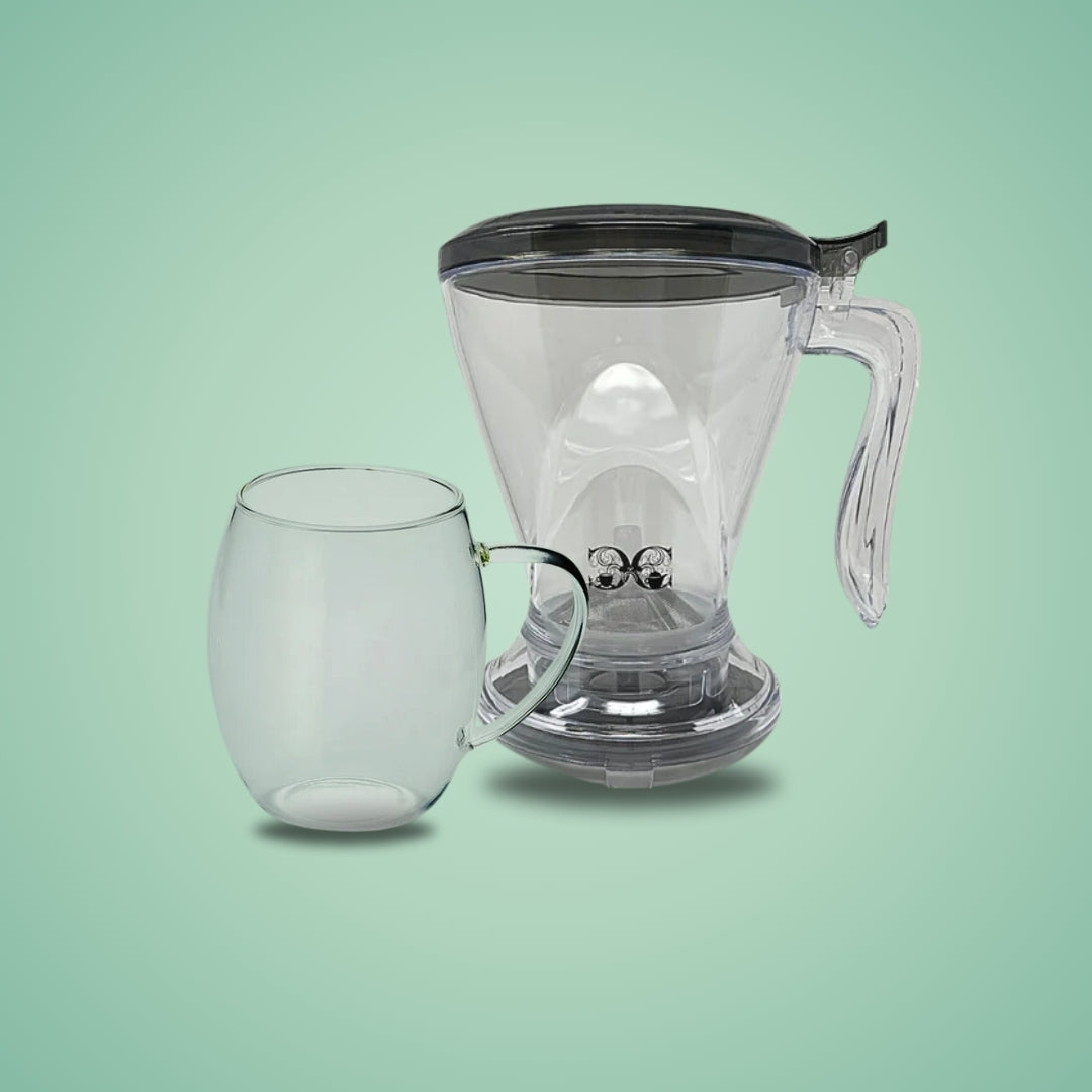 Magic Tea Maker Set + Glass Mug